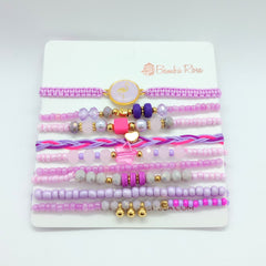 Pulsera Chaquiras Colores Pastel Botanica - Bambú Rosa Joyas y Accesorios 